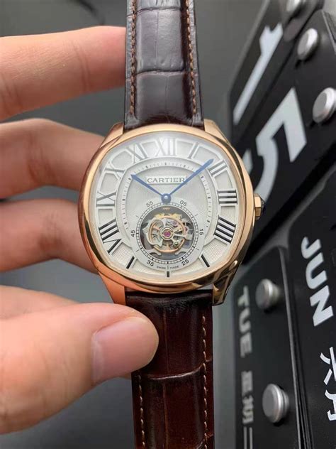 drive de cartier watch replica|cartier tourbillon watch.